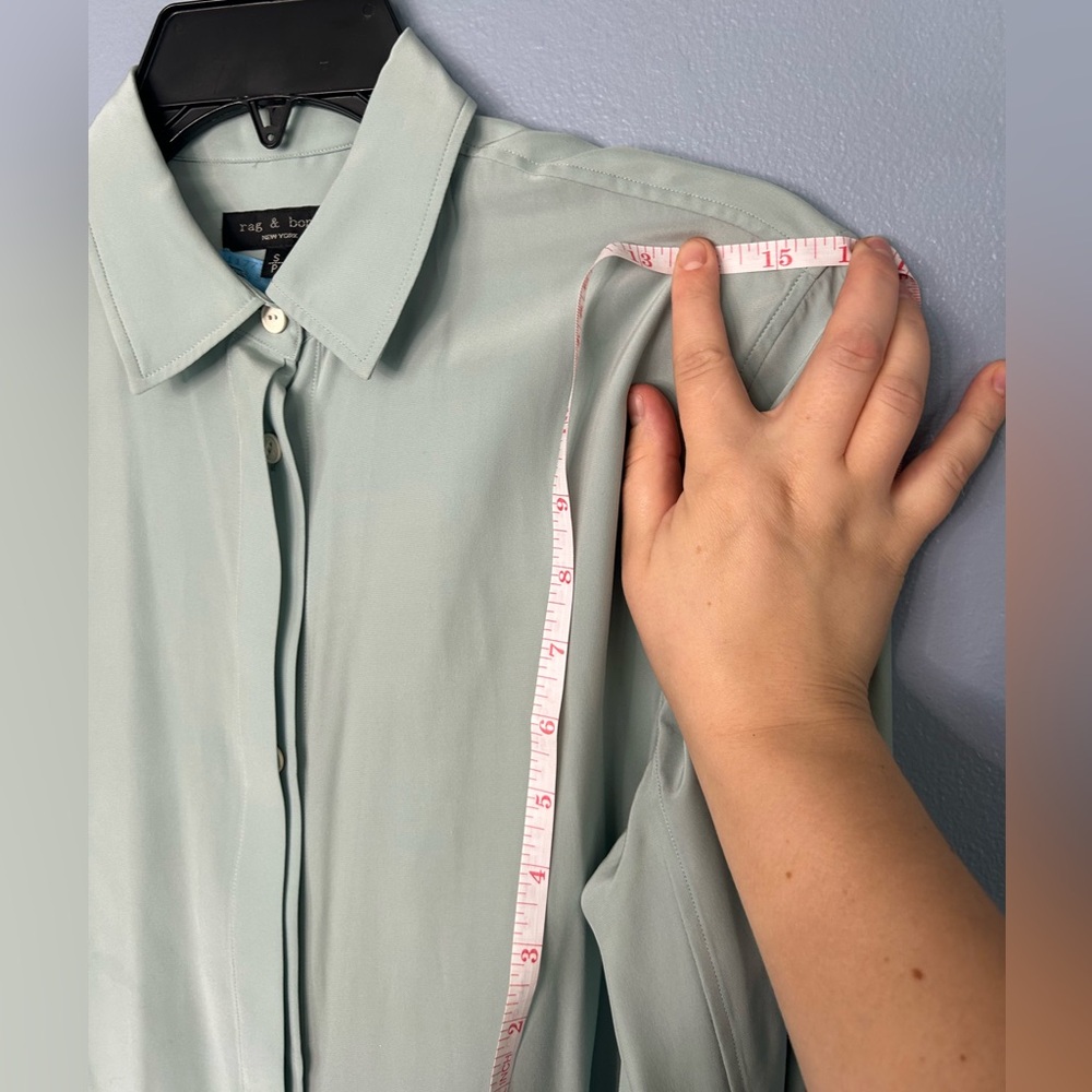 Rag & Bone Silk Button Up Collared Blouse - image 5